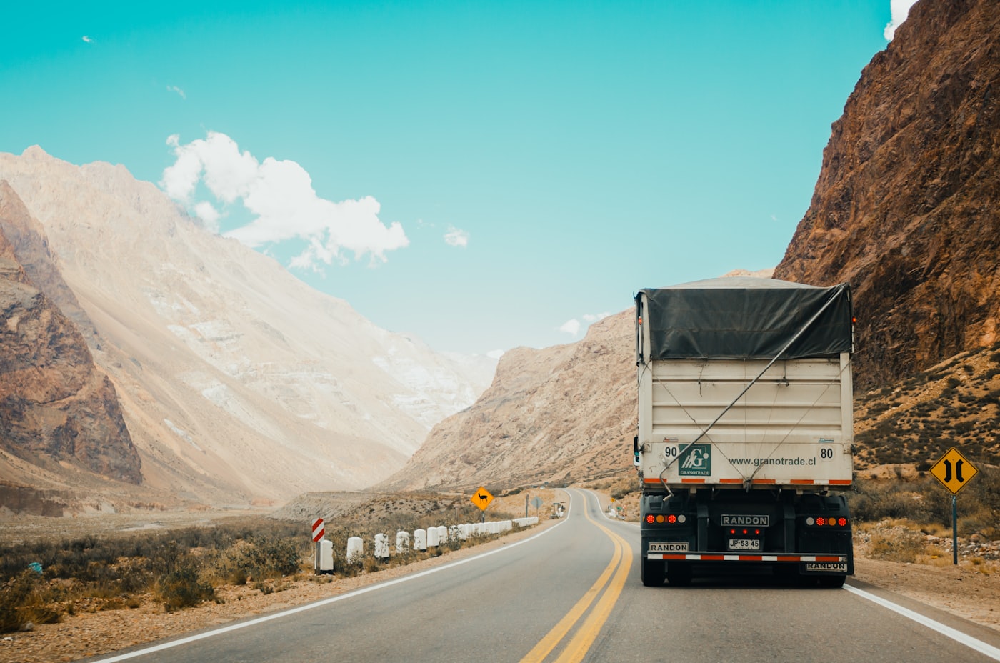 Car hauler truck on highway